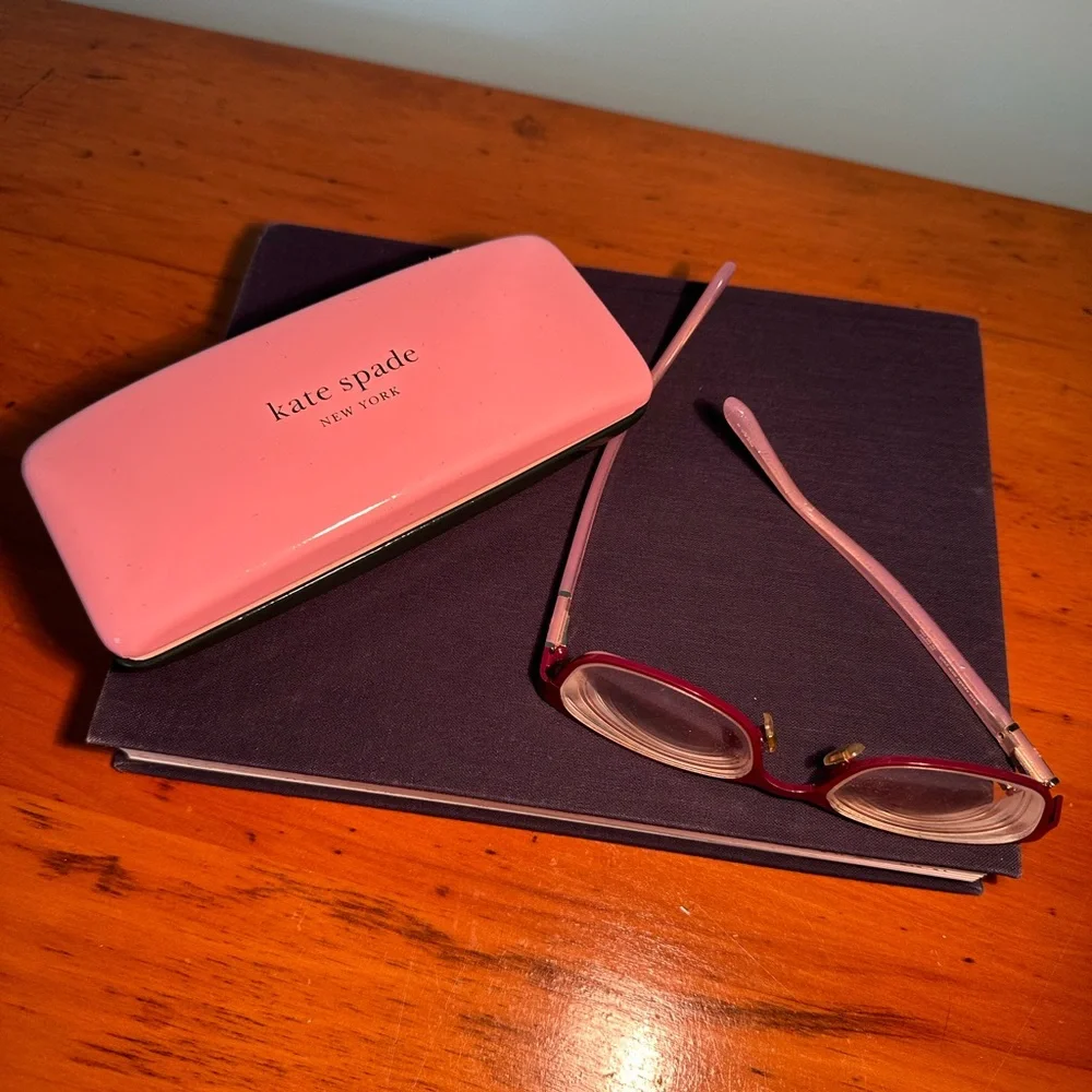 kate spade new york Pink Glitter Mulberry Eyeglasses JAYLA OW74 Size 50-17-135